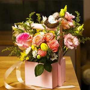 Композиция Пасхальное утро с розами и декором